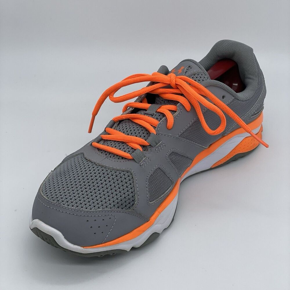 Under Armour Micro G Sneakers Mens 11 Charcoal Neon Orange Streetwear Sportswear